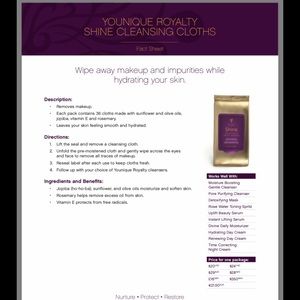 Shine cleansing cloths